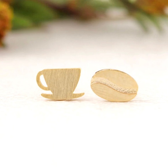 “Better Latte Than Never” Coffee Bean Cute Earring - Picture 3 of 7